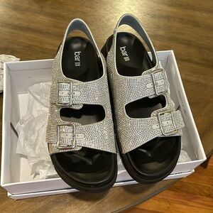 Silver bling sport sandals